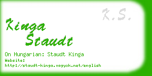 kinga staudt business card